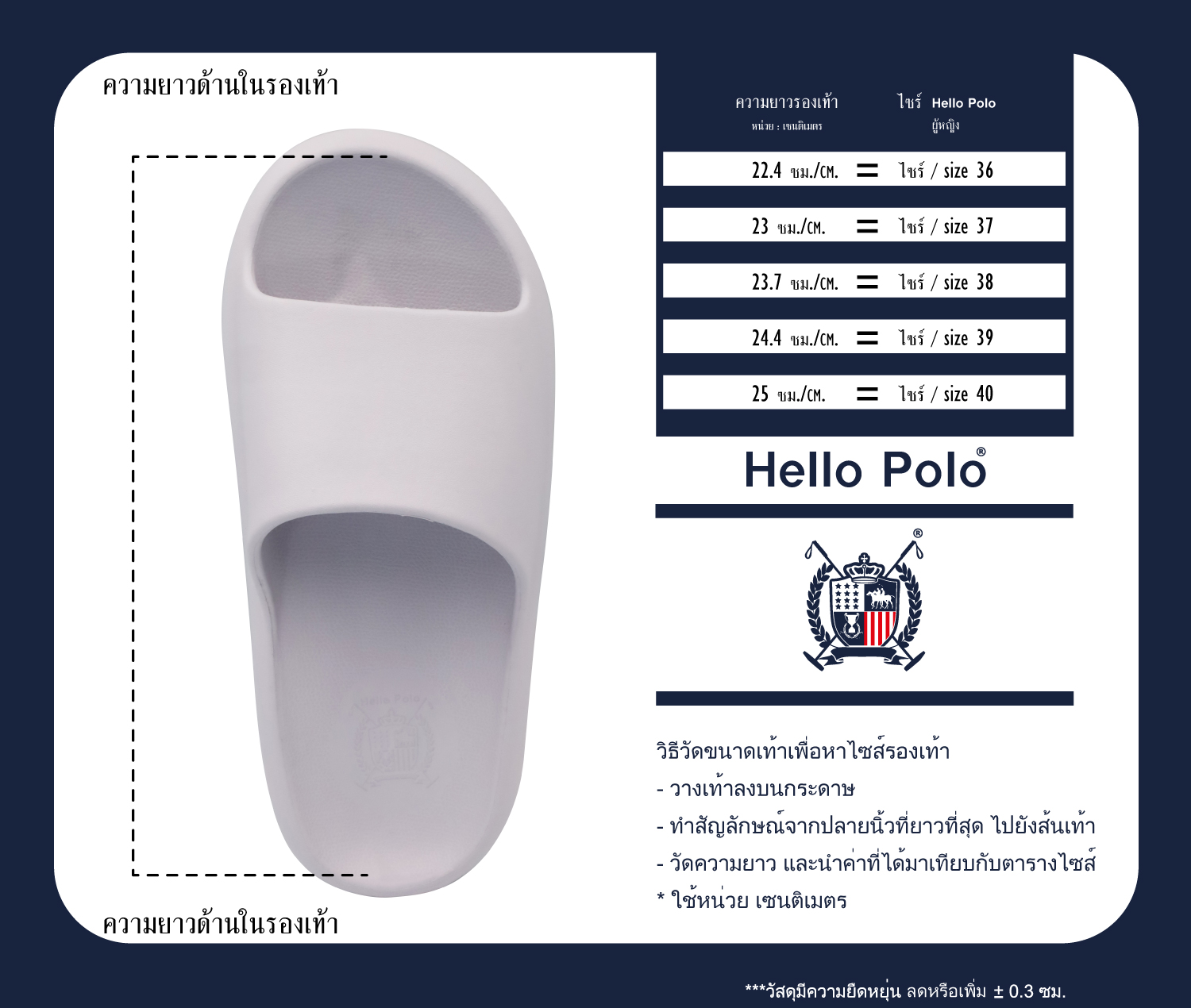 คู่มือไซส์ HP8007