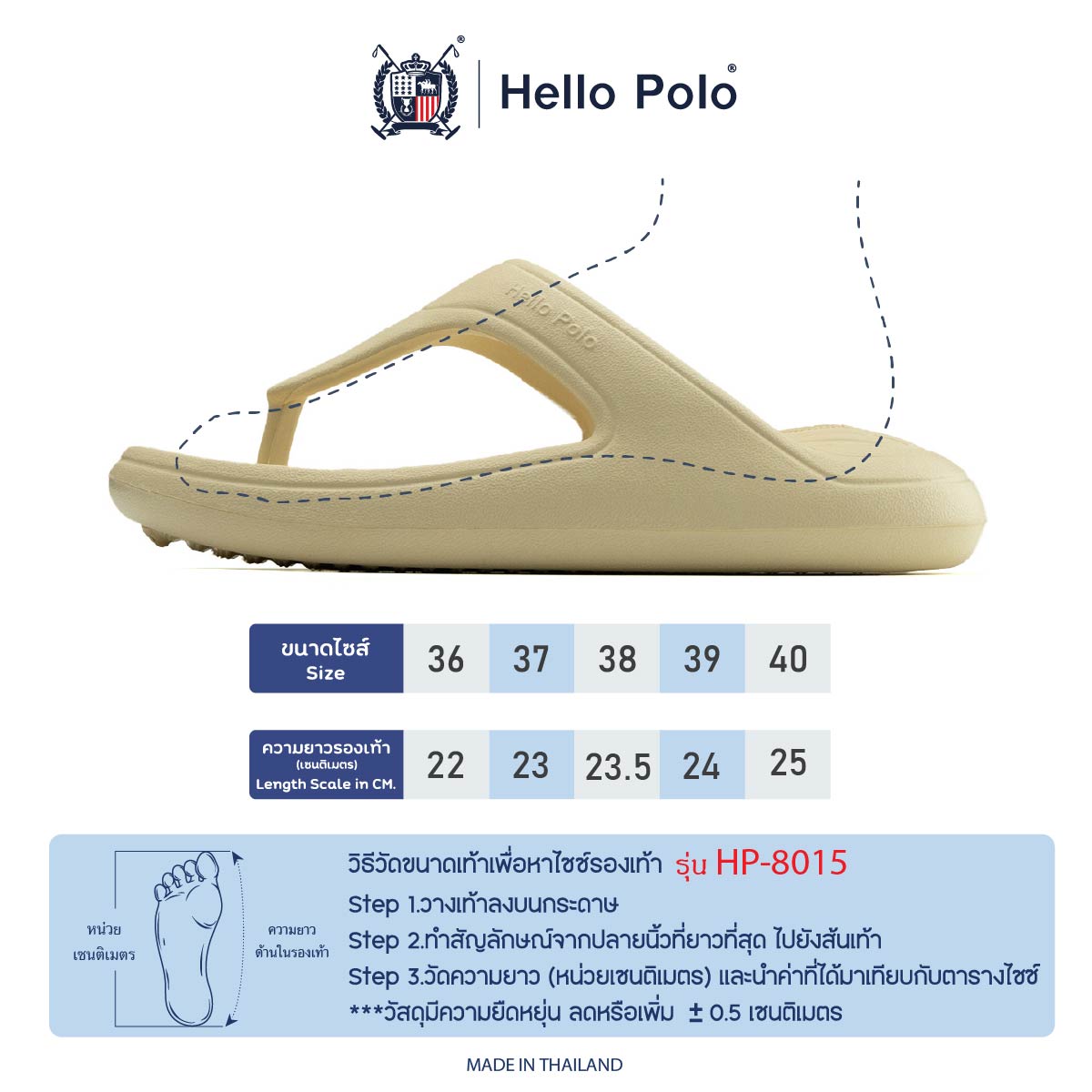 คู่มือไซส์ HP8015