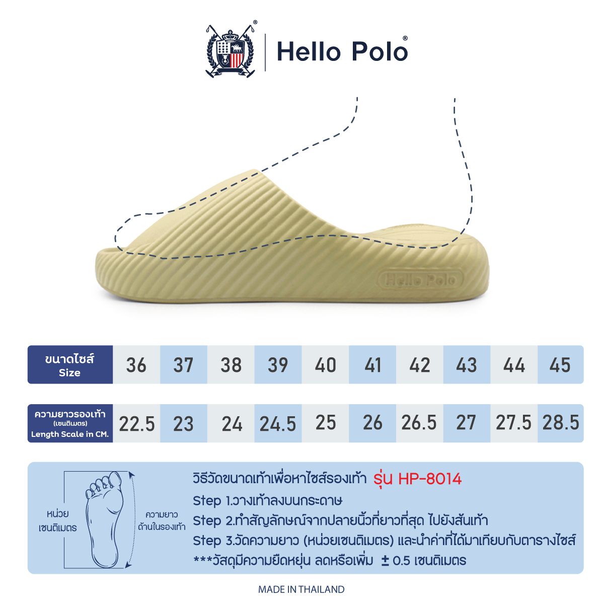 คู่มือไซส์ HP8014