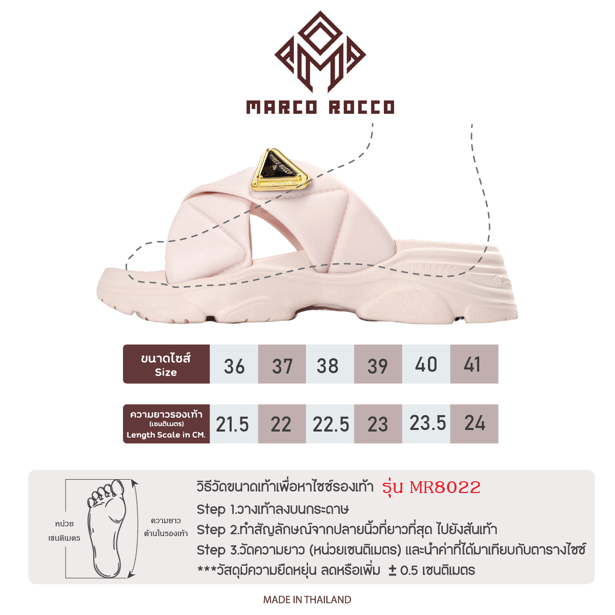 คู่มือไซส์ MR8022