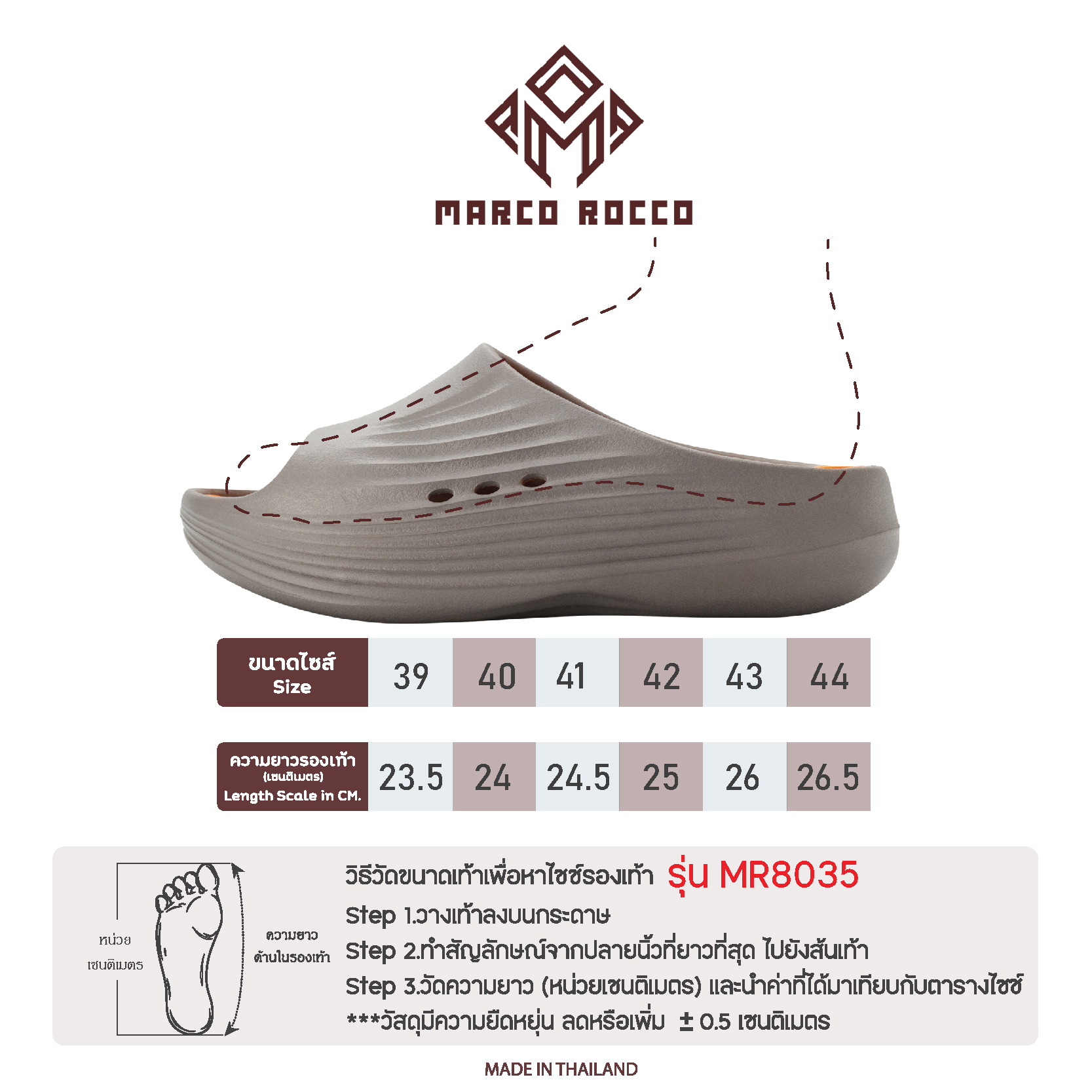 คู่มือไซส์ MR8035